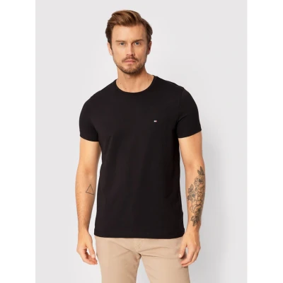 Εικόνα του Tommy Hilfiger Core Stretch Slim Neck T‑Shirt Μαύρο MW0MW27539