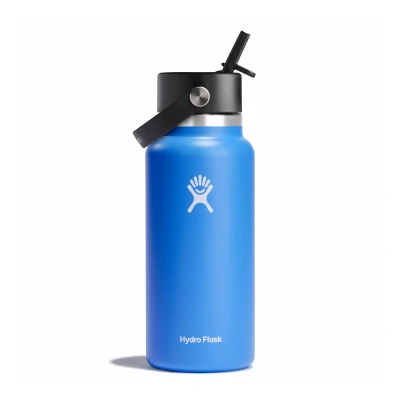 Εικόνα του Hydro Flask 32oz / 946ml Wide Mouth + Flex Ψάθινο καπάκι Μπουκάλι νερού