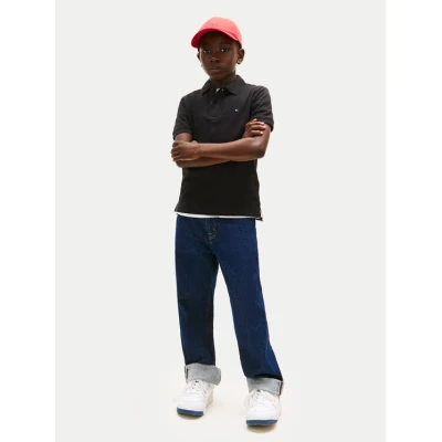 Εικόνα του Tommy Hilfiger Flag Μπλούζα Polo Για Παιδιά Μαύρη