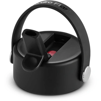 Εικόνα του Hydro Flask Wide Mouth Flex Straw Cap Black Αξεσουάρ για μπουκάλια νερού