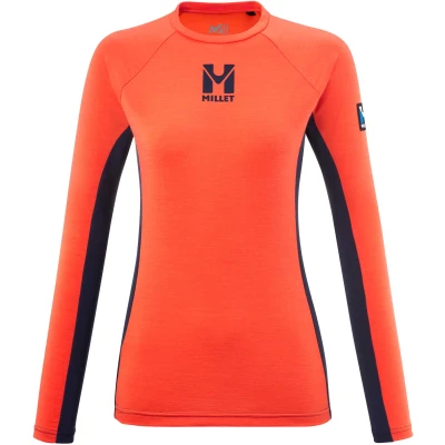 Εικόνα του Millet Trilogy Logo Wool TS με μακρυμάνικο γυναικείο μπλουζάκι