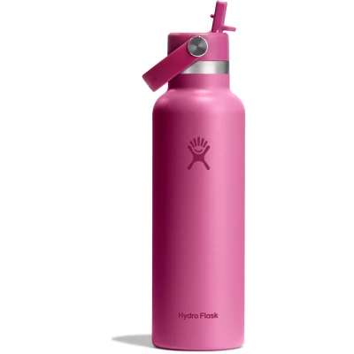 Εικόνα του Hydro Flask 21oz / 621ml Standard Mouth + Flex Ψάθινο καπάκι Μπουκάλι νερού