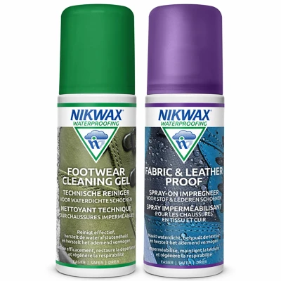 Εικόνα του Nikwax 125ml Τζελ καθαρισμού παπουτσιών / Δερμάτινο από ύφασμα διπλό πακέτο Είδη συντήρησης για ρούχα