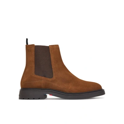 Εικόνα του Tommy Hilfiger Μποτάκια με λάστιχο Corporate Casual Suede Chelsea FM0FM05952 Καφέ