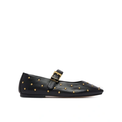 Εικόνα του Tommy Hilfiger Μπαλαρίνες Th Buckle Leather Stud Ballerina FW0FW09541 Μαύρο