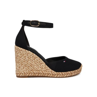 Εικόνα του Tommy Hilfiger Εσπαντρίγιες Flag High Wedge Espad Closed Toe FW0FW09225 Μαύρο