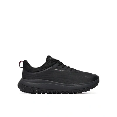 Εικόνα του Tommy Hilfiger THE Canyon X M KNIT Runner, Άνδρες, Μέγεθος: 42, Triple black - Παπούτσια