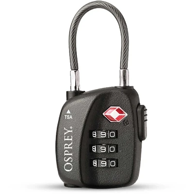 Εικόνα του Osprey TSA 3 Dial Cable Lock Μαύρο Αξεσουάρ σακιδίου πλάτης