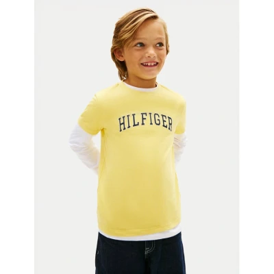 Εικόνα του Tommy Hilfiger Παιδικό T‑Shirt Logo Crew Neck Jersey Κίτρινο KB0KB10420