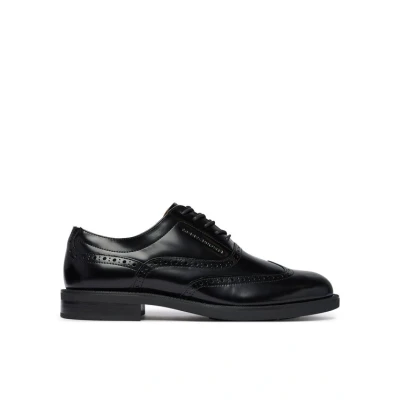 Εικόνα του Tommy Hilfiger LTH Abrasivato Brogue SHOE, Άνδρες, Μέγεθος: 41, Black - Παπούτσια