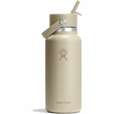 Εικόνα του Hydro Flask 32oz / 946ml Wide Mouth + Flex Ψάθινο καπάκι Μπουκάλι νερού