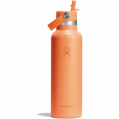 Εικόνα του Hydro Flask 21oz / 621ml Standard Mouth + Flex Ψάθινο καπάκι Μπουκάλι νερού