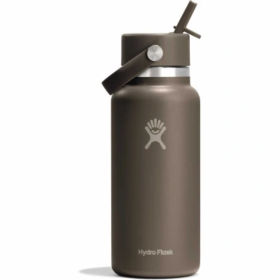 Εικόνα του Hydro Flask 32oz / 946ml Wide Mouth + Flex Ψάθινο καπάκι Μπουκάλι νερού