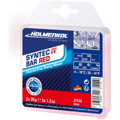 Εικόνα του Holmenkol Syntec FF Bar Red 2x35g Κερί για σκι και snowboard