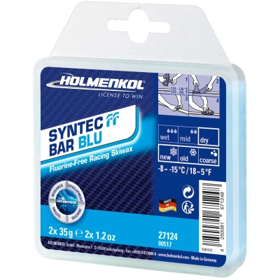 Εικόνα του Holmenkol Syntec FF Bar Blue 2x35g Κερί για σκι και snowboard