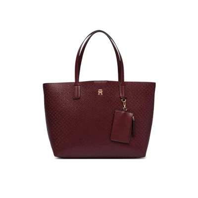 Εικόνα του Tommy Hilfiger ICON TOTE MONO, Γυναίκες, Μέγεθος: One Size, Oxblood