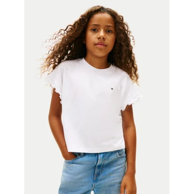 Εικόνα του Tommy Hilfiger T Shirt KG0KG08970 S Λευκό Regular Fit