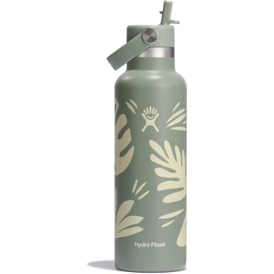 Εικόνα του Hydro Flask 21oz / 621ml Standard Mouth + Flex Ψάθινο καπάκι Μπουκάλι νερού