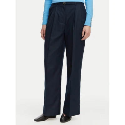 Εικόνα του Tommy Hilfiger Παντελόνι υφασμάτινο WW0WW48884 Σκούρο μπλε Wide Leg