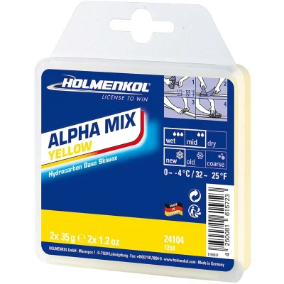 Εικόνα του Holmenkol Alphamix Yellow 2x35g Κερί για σκι και snowboard